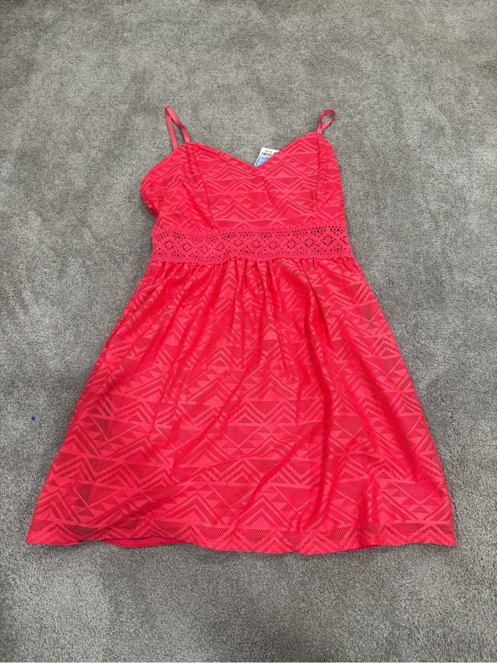 Girls Pink Lace Waist Sundress - Unbranded